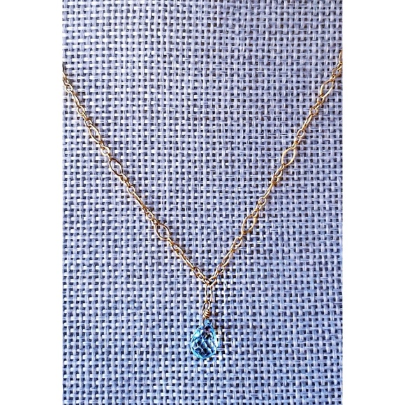 coiledfusion Jewelry - Topaz Necklace "we are all just a drop in the sea"